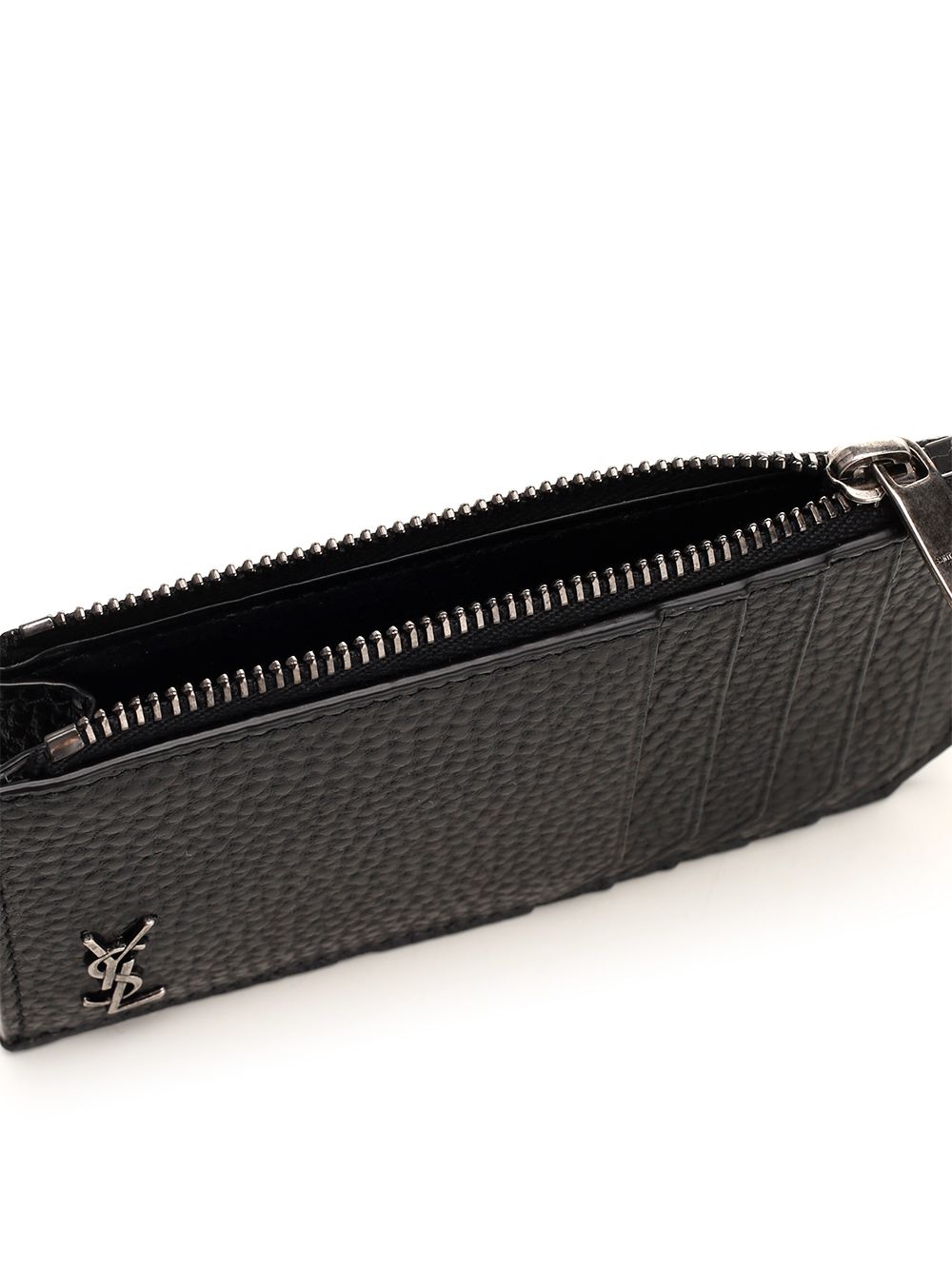 Saint Laurent Grained Leather Card Case Wallets - Black | 9c946fe1466331f36bf98064170858354dc97932