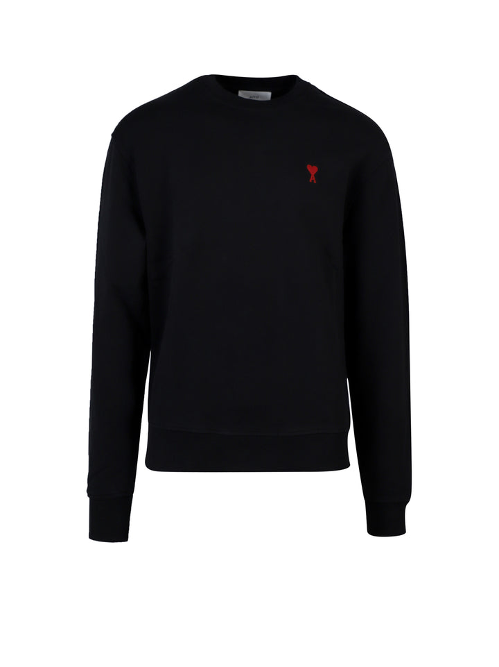 Cotton sweatshirt with embroidered logo