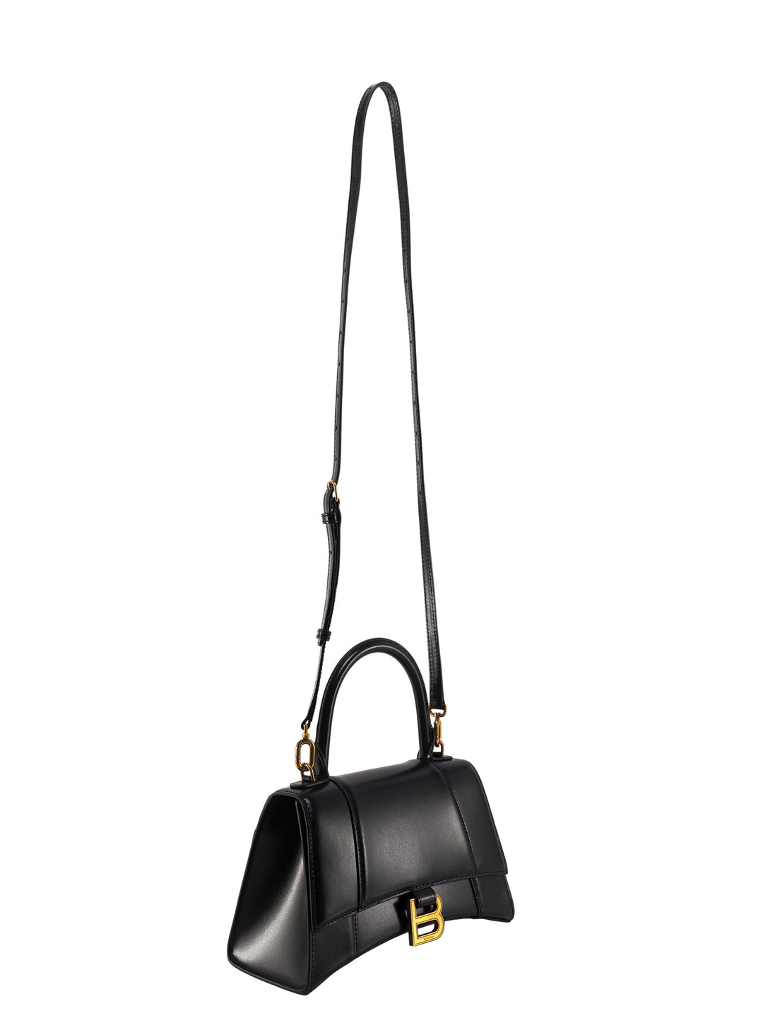 Hourglass leather handbag with iconic monogram