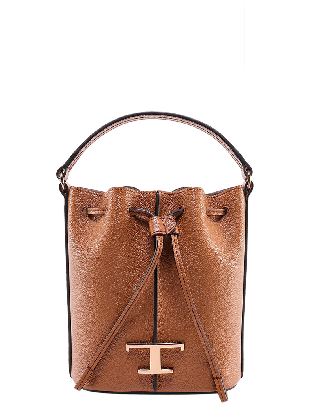 Leather bucket bag