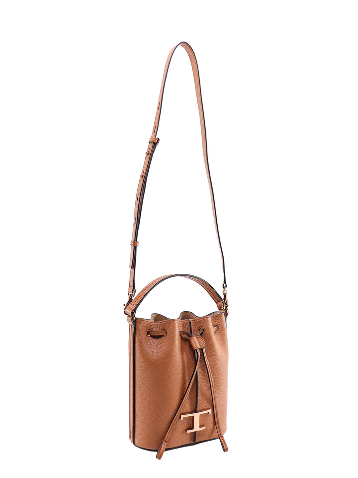 Leather bucket bag