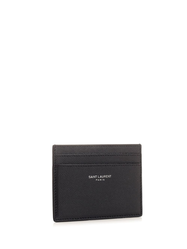 Saint Laurent Black Card Holder With Printed Logo Wallets - Black | 0cc3c7a24065419dd2683625a5be0dfd33d656ff