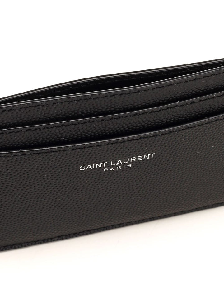 Saint Laurent Black Card Holder With Printed Logo Wallets - Black | c29416fcbf52fc62e58aed3e852c5aa34e20319e