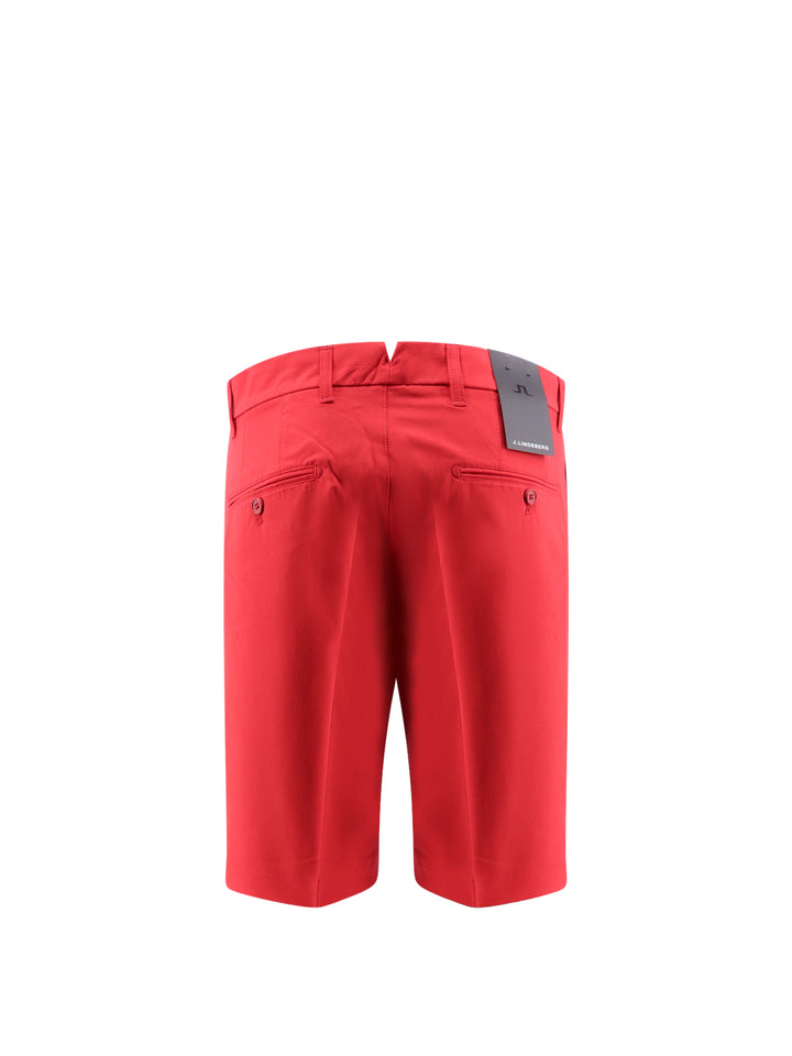 Technical fabric bermuda shorts with logo patch