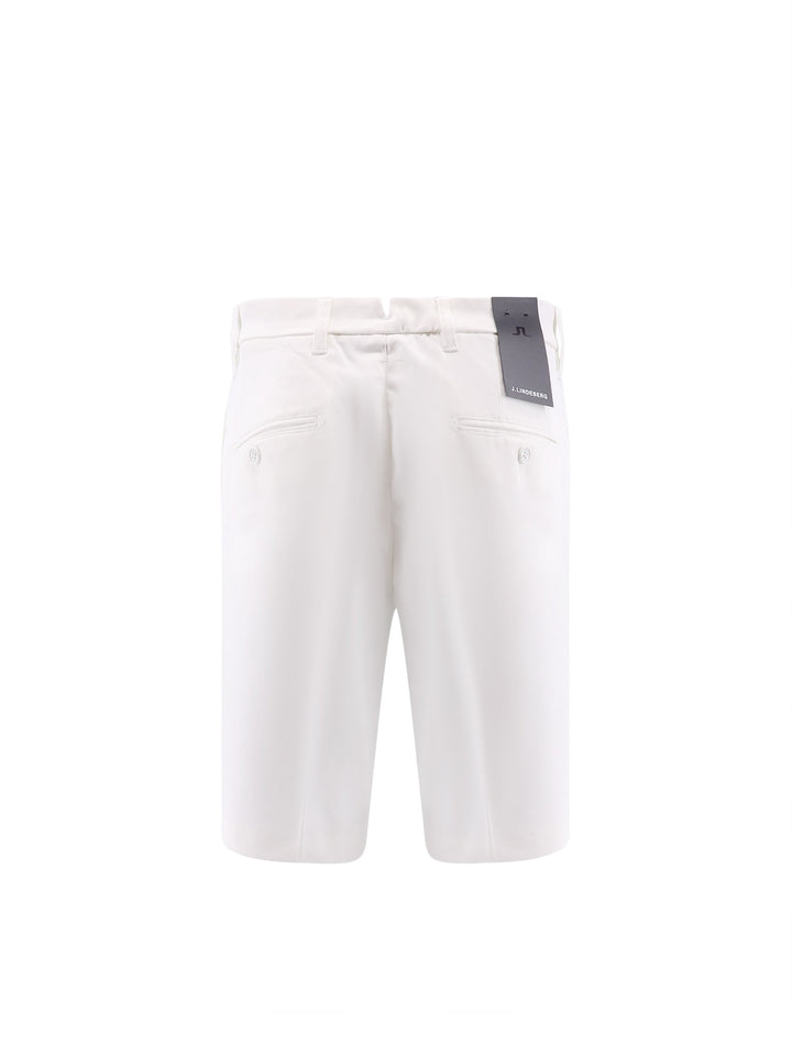 Technical fabric bermuda shorts with logo patch