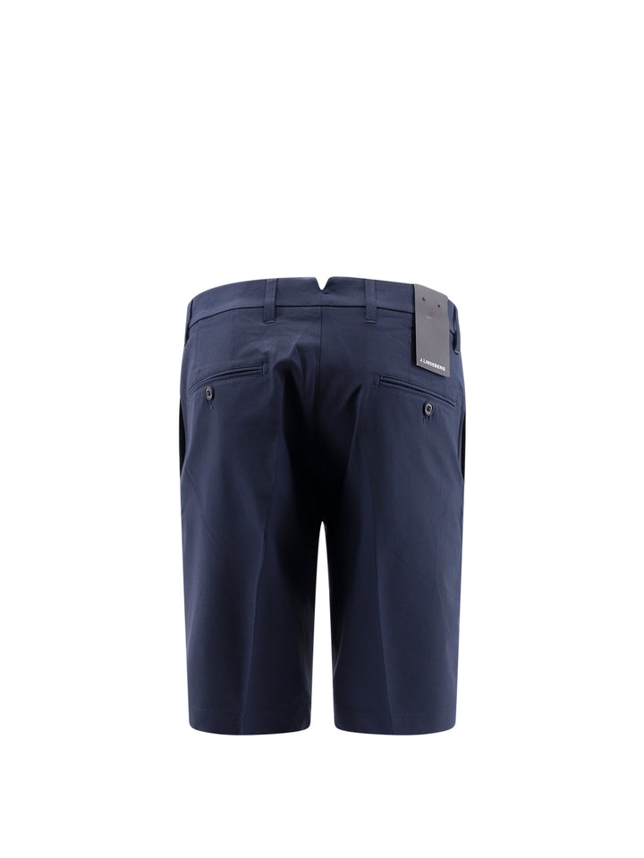 Technical fabric bermuda shorts with logo patch