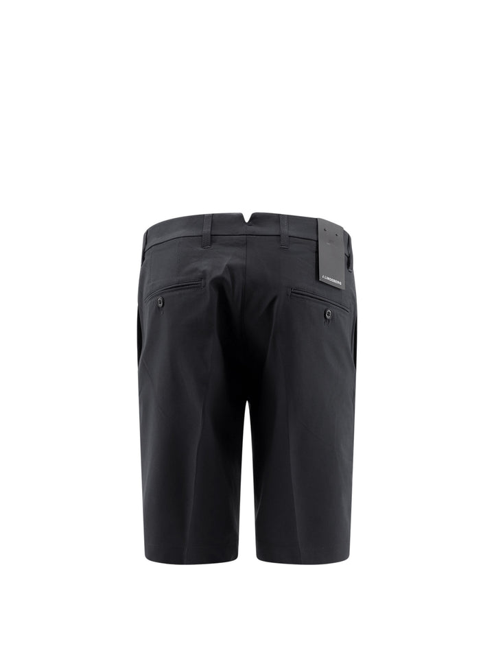 Technical fabric bermuda shorts with logo patch