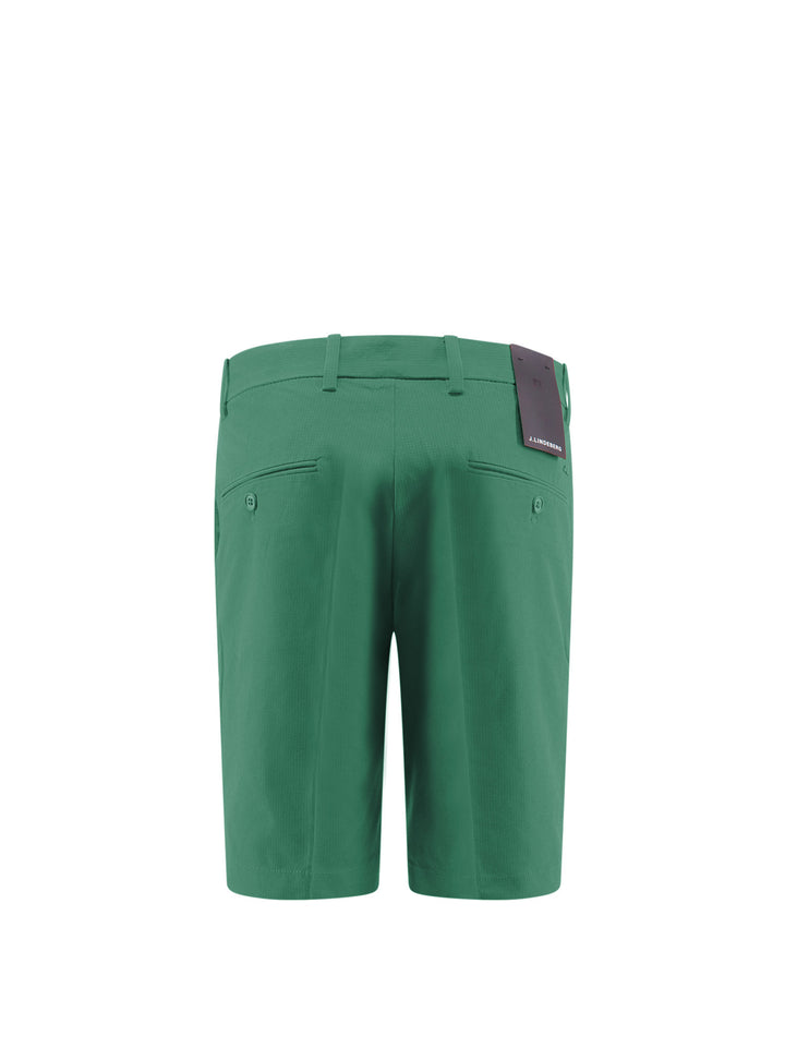 Technical fabric bermuda shorts with logo print