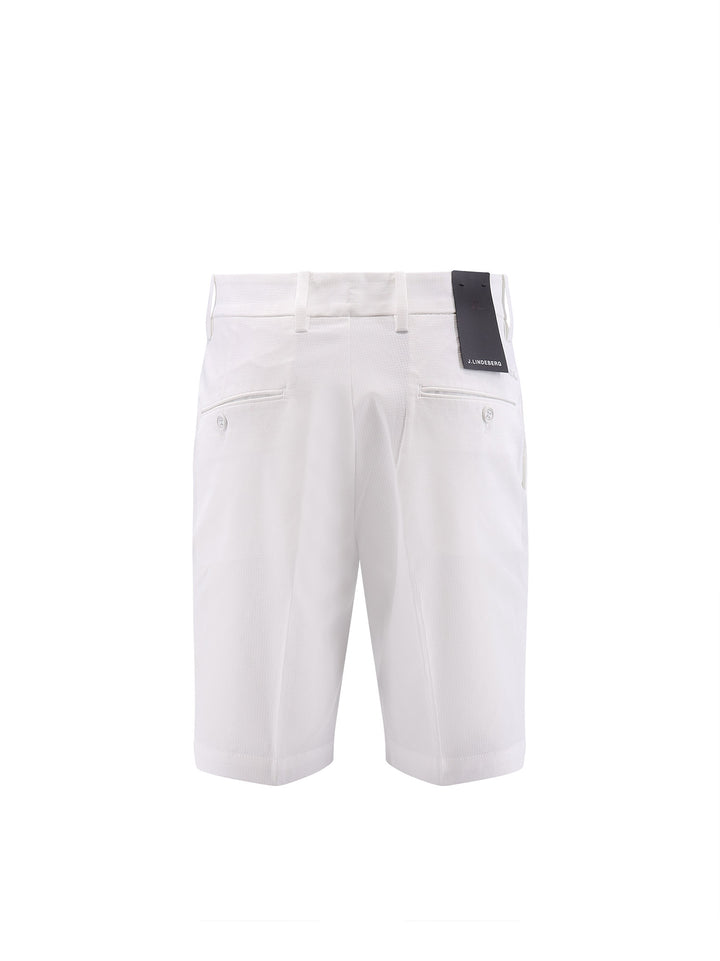 Technical fabric bermuda shorts with logo print