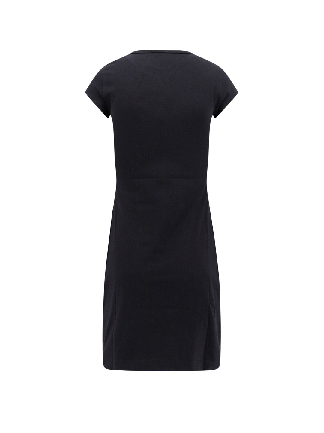 Stretch cotton dress with Cut-Out Logo