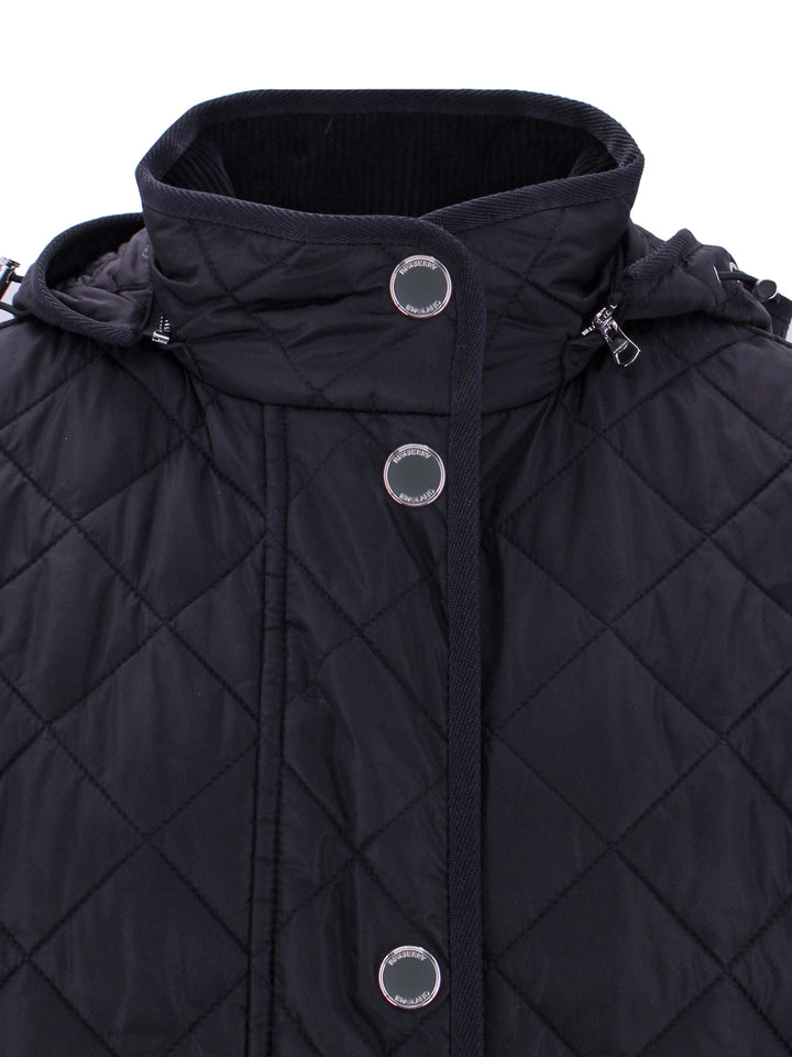 Padded and quilted eco-nylon jacket with iconic Equestrian Knight embroidery