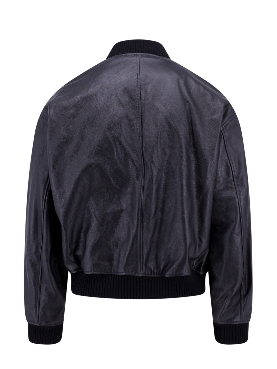 Padded taurus leather jacket