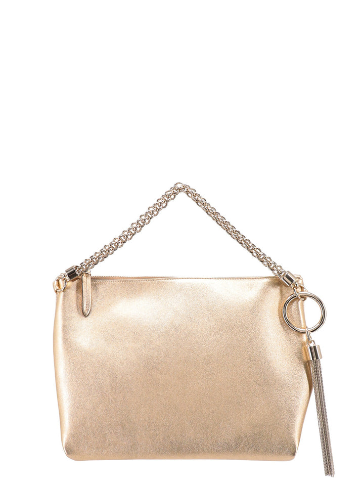 Gold  leather handbag