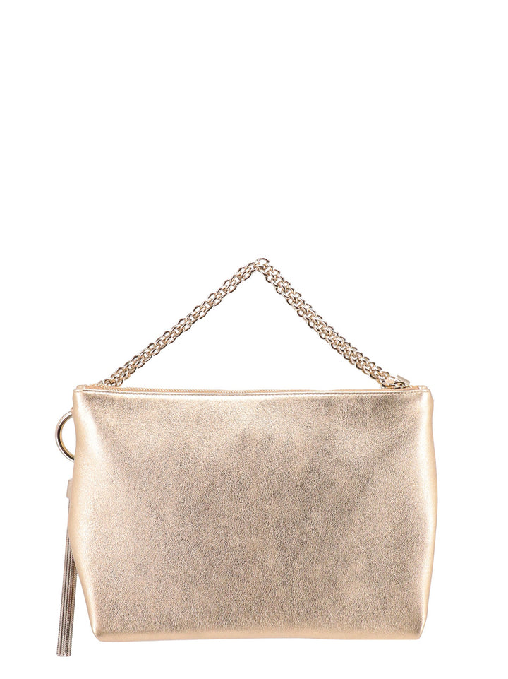 Gold  leather handbag