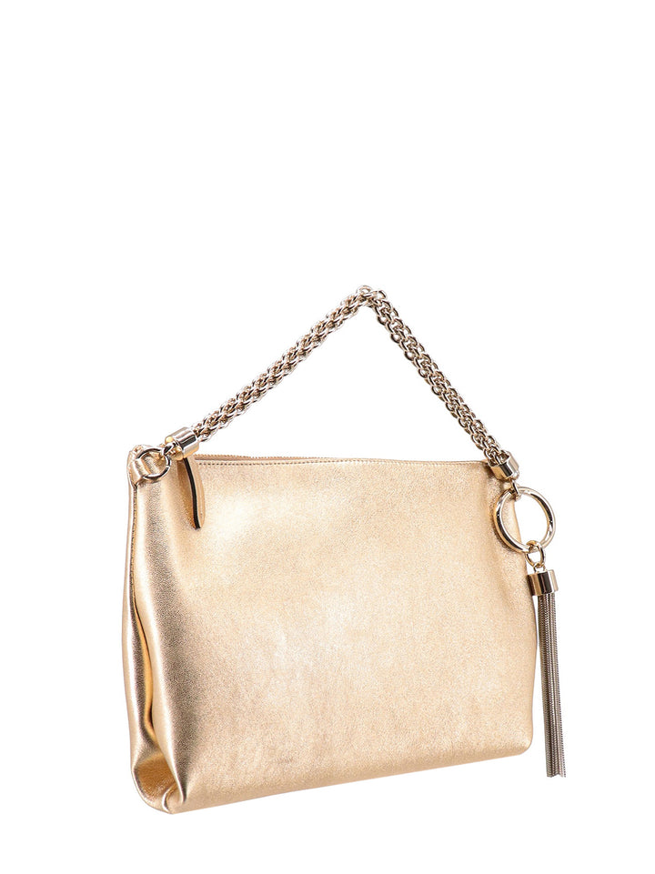 Gold  leather handbag