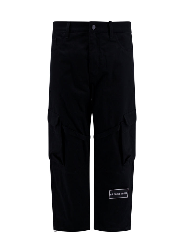 Cotton cargo trouser with logo patch