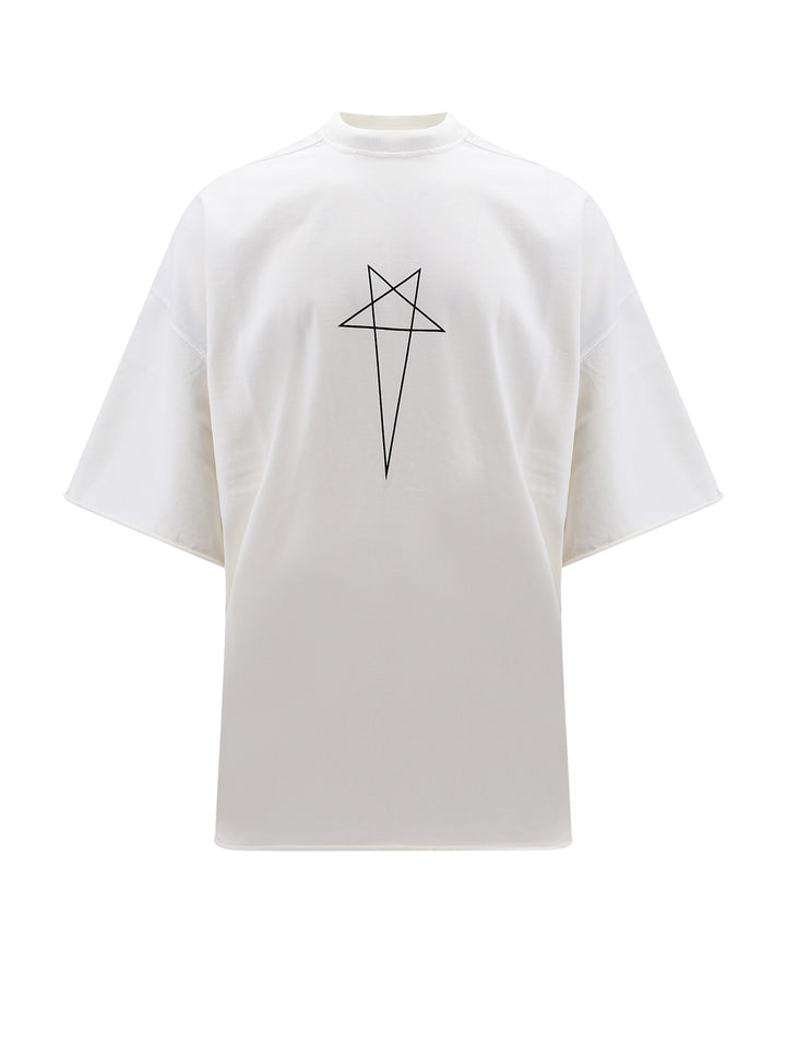 Organic cotton t-shirt with logoed ribbon