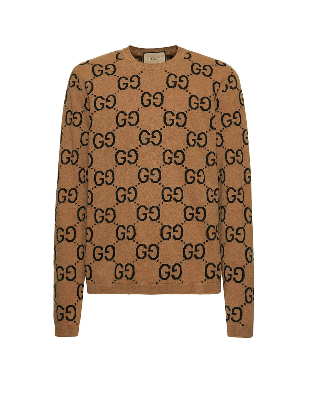 Wool sweater with all-over GG motif