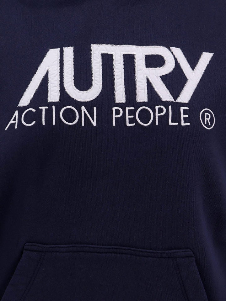 Cotton sweatshirt with embroidered logo