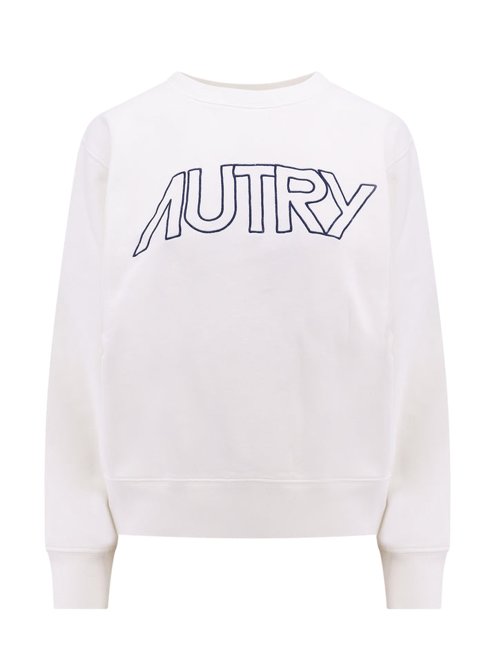 Cotton sweatshirt with embroidered logo