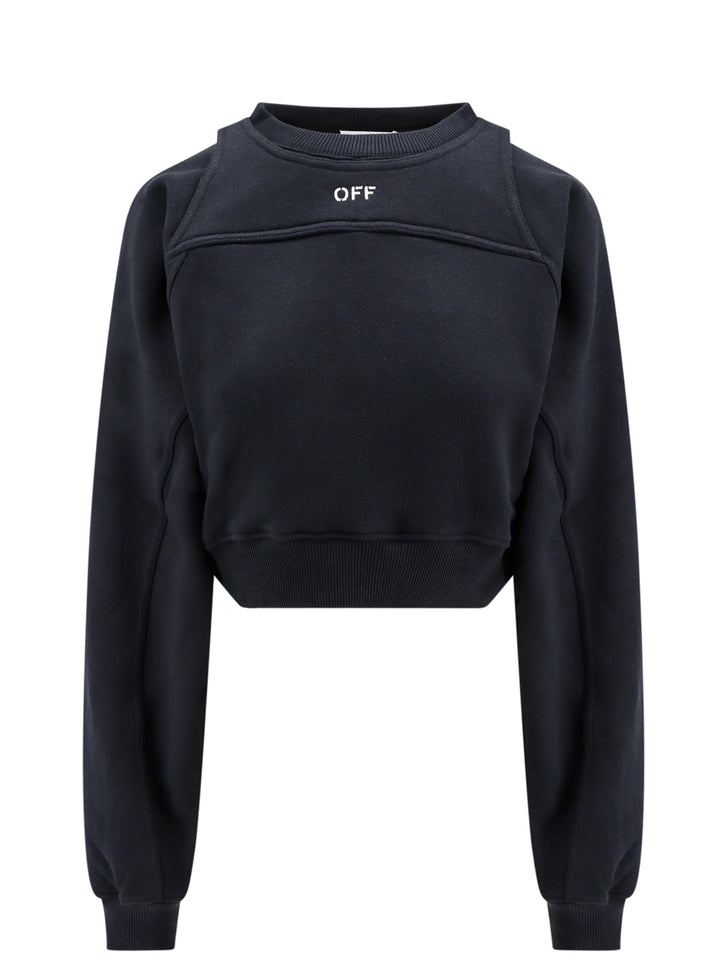 Cotton sweatshirt with frontal logo