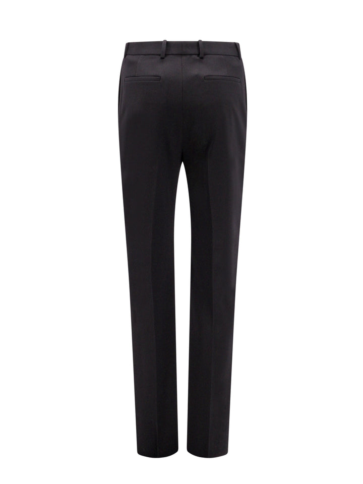 Tuxedo wool trouser with satin side band