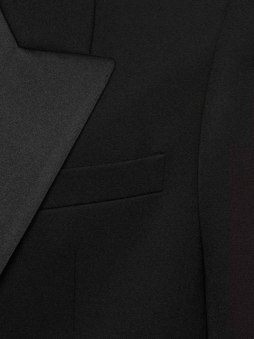 Tuxedo wool blazer with satin lapel