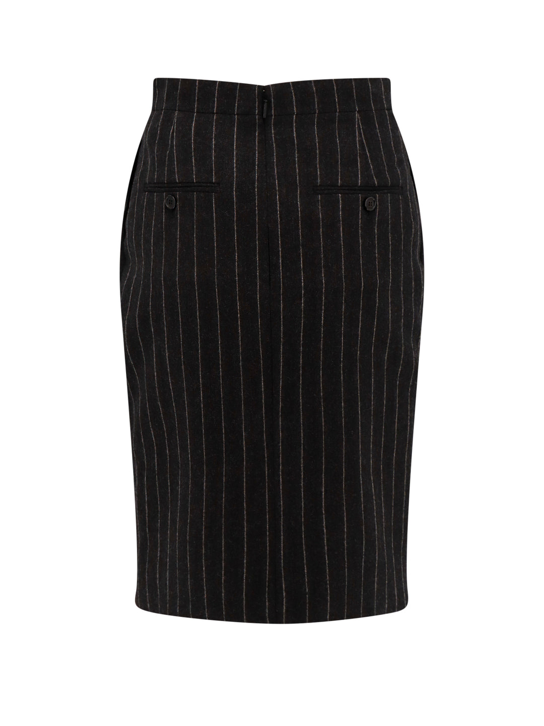 Pinstripe wool Midi skirt