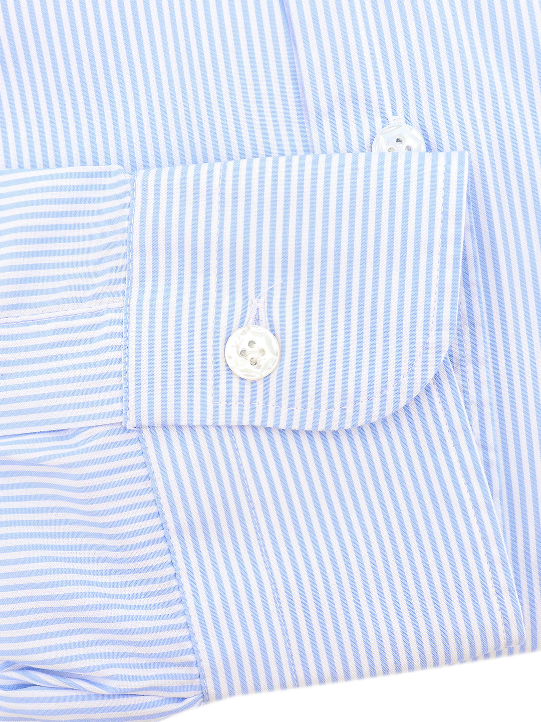 Cotton shirt with striped motif