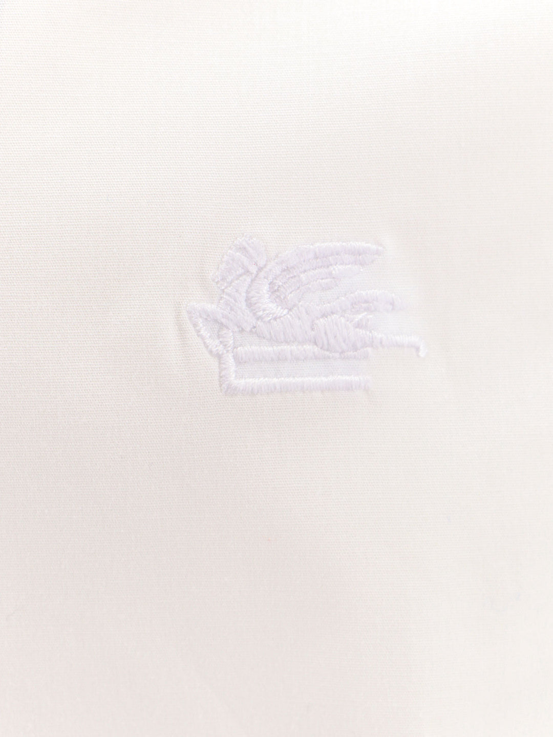 Cotton shirt with embroidered Pegaso logo