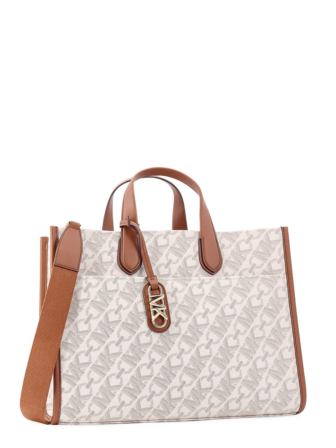 Gigi covered canvas handbag with Empire Logo print