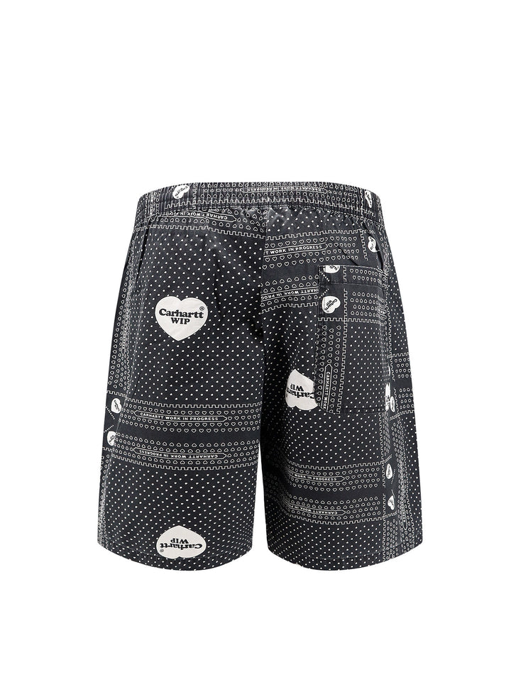 Cotton bermuda shorts with Heart Bandana print