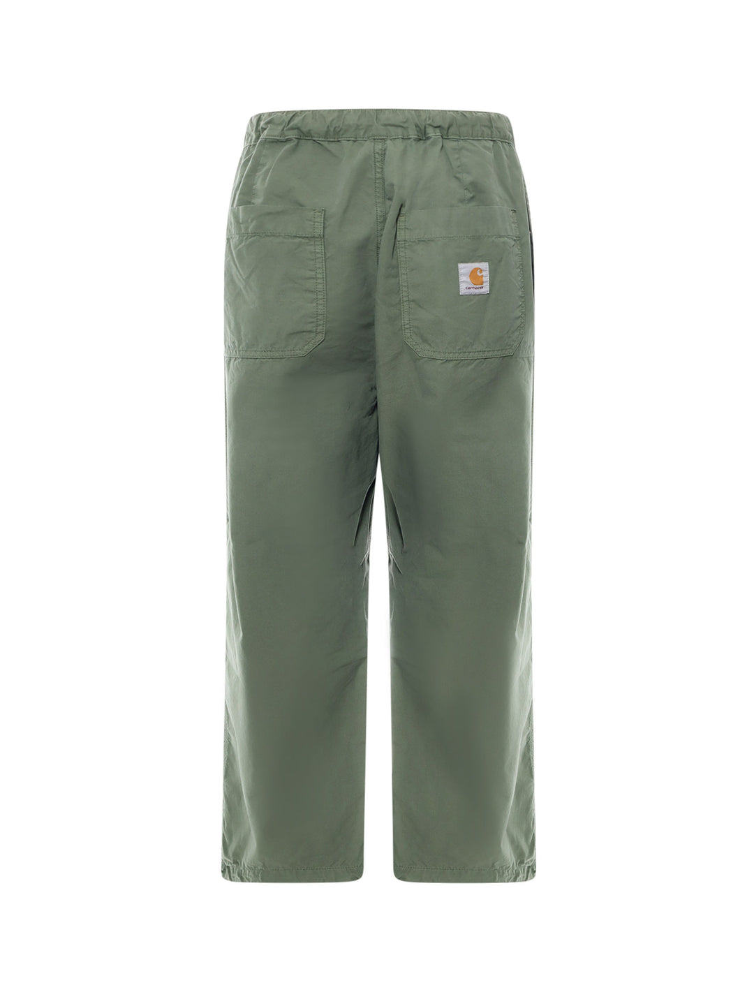 Cotton trouser with logo patch