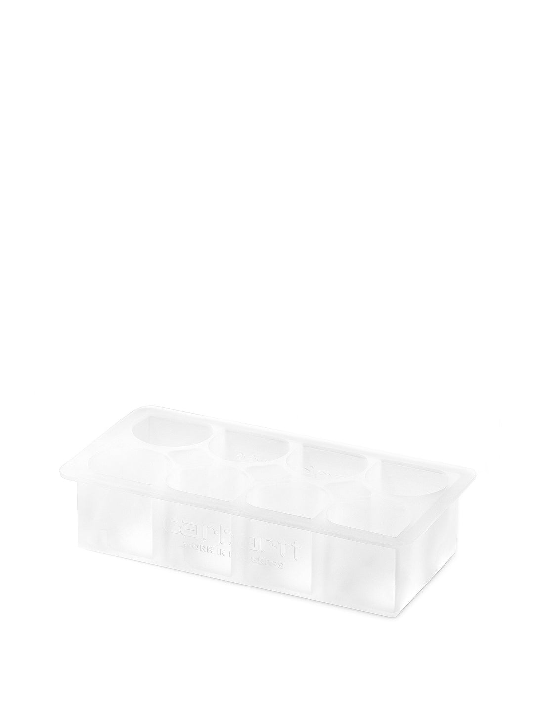 The 'C' Logo Ice Cube Tray is made from clear BPA-free silicone, featuring 'C' Logo-shaped molds. The item is dishwasher safe.