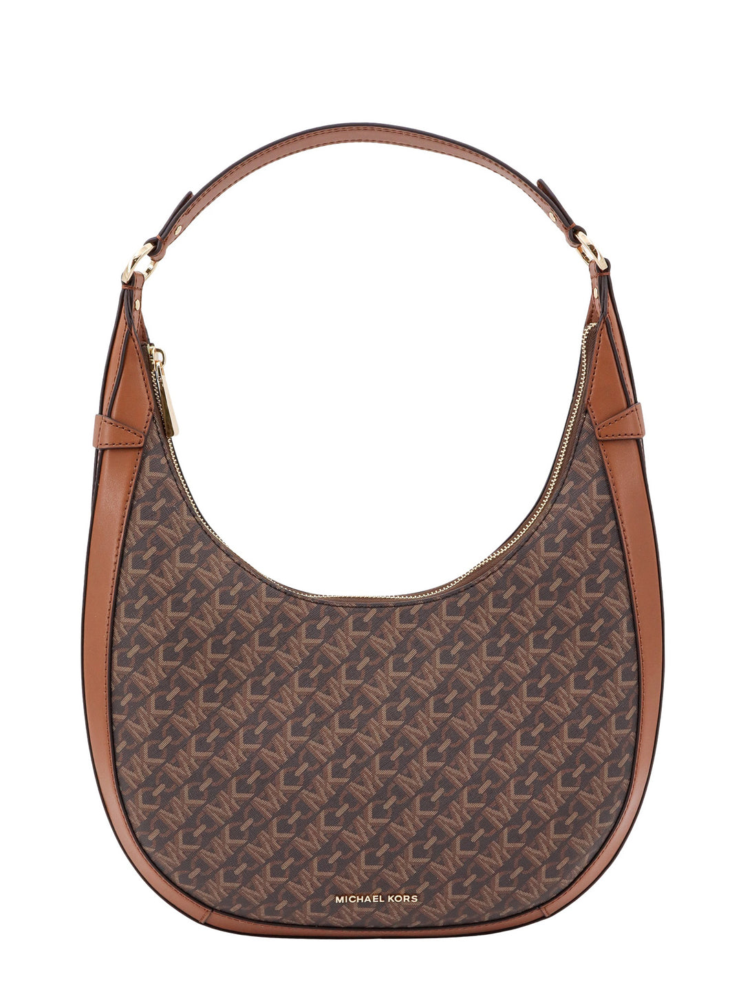 Coated canvas shoulder bag with all-over monogram