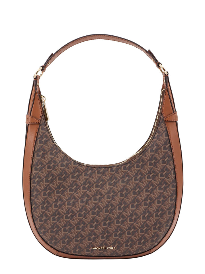 Coated canvas shoulder bag with all-over monogram