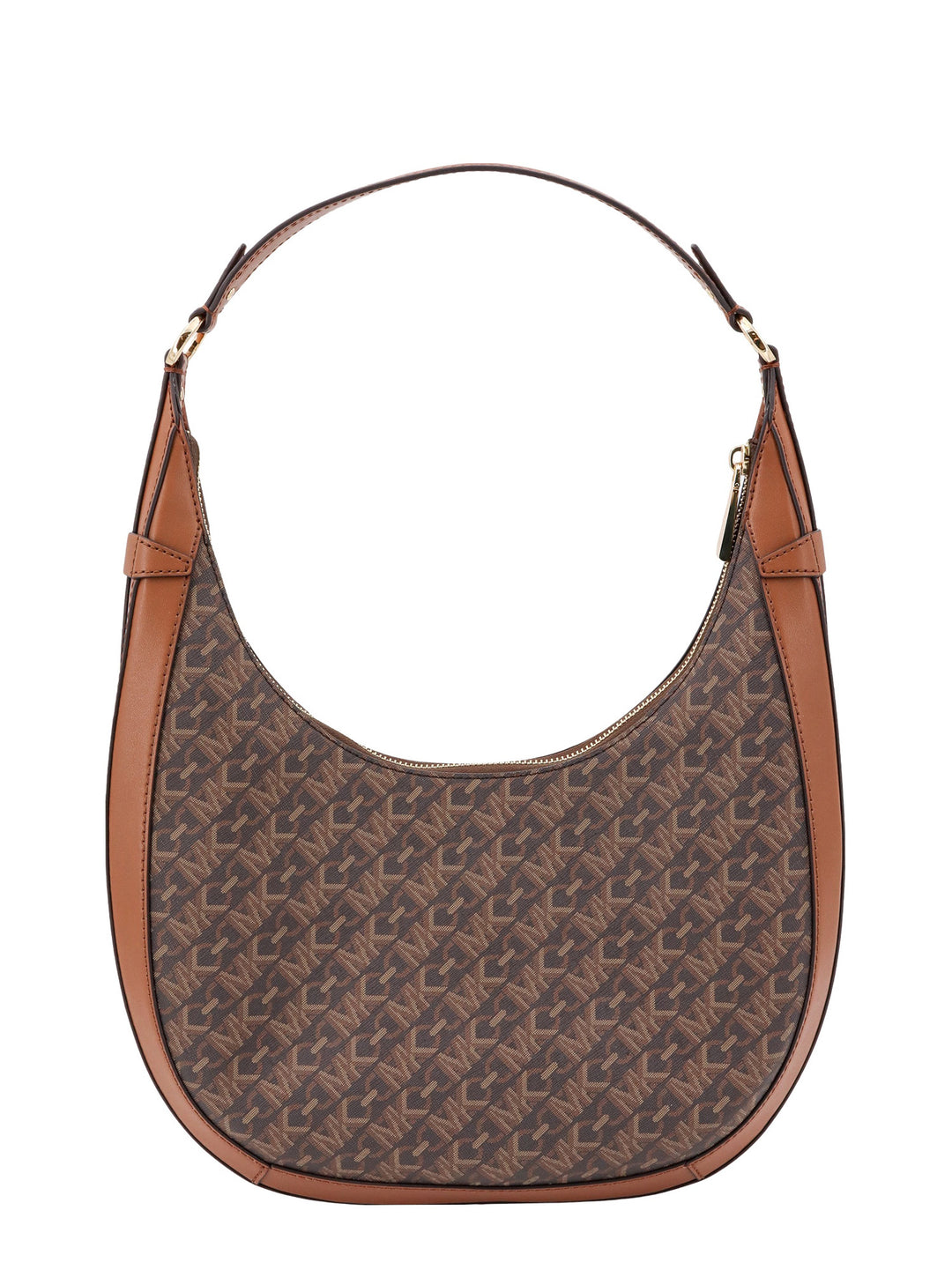 Coated canvas shoulder bag with all-over monogram