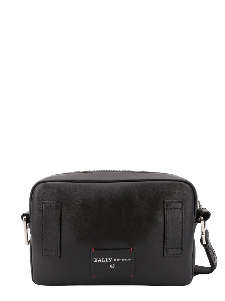 Leather shoulder bag with iconic frontal band