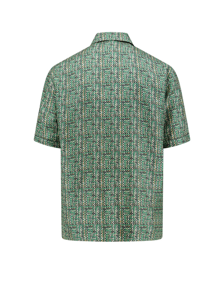 Silk shirt with braided FF motif