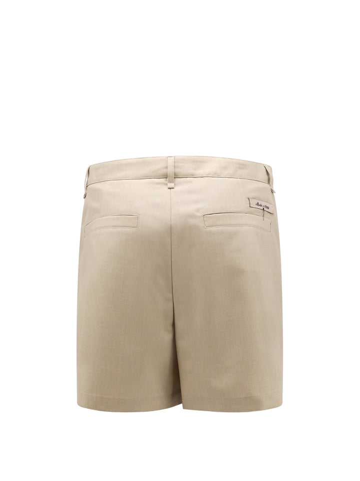 Wool shorts with 'Made in Fendi' label