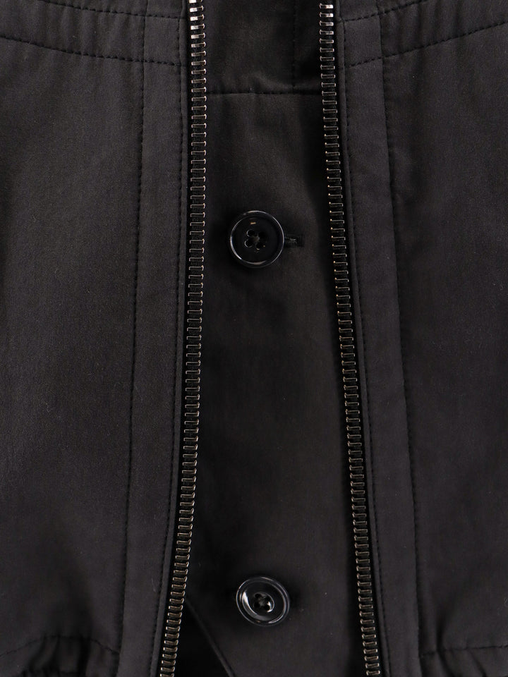 Cotton jacket with internal insert with buttons