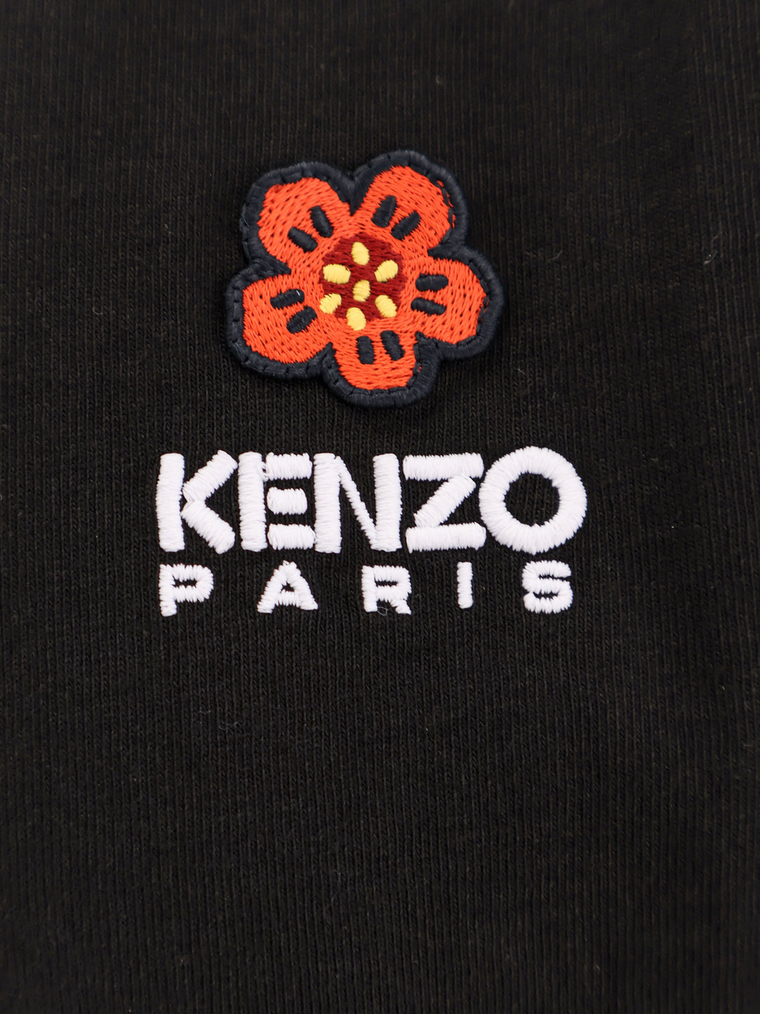 Biologic cotton t-shirt with Boke Flower patch and Kenzo embroidery