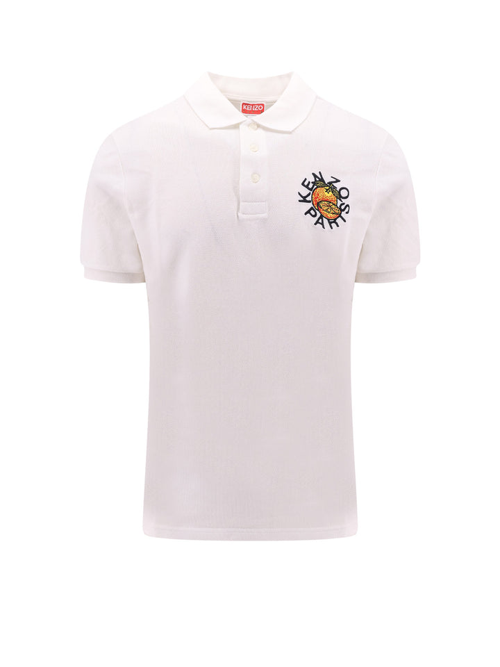 Polo shirt with Kenzo Orange embroidery