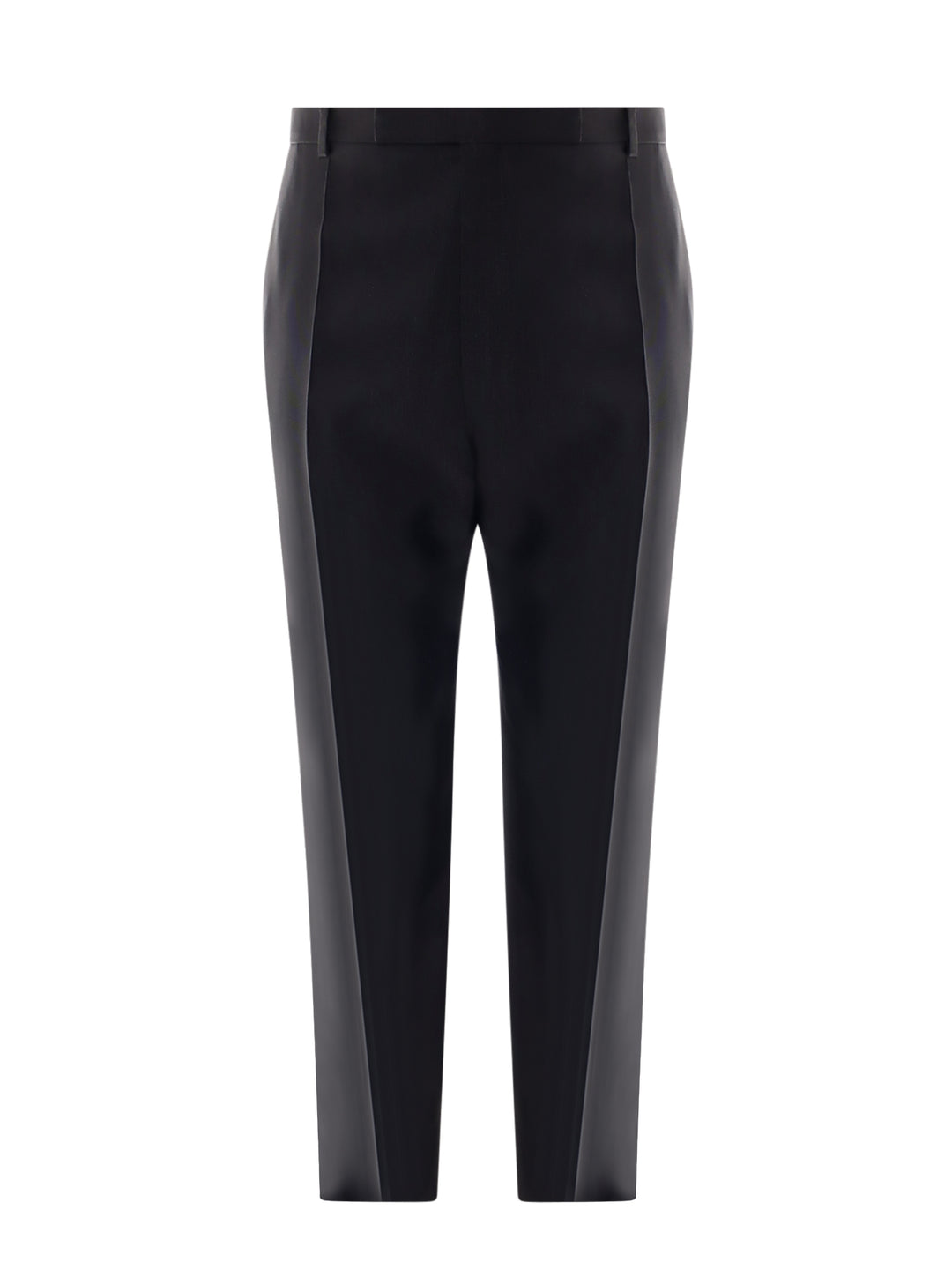 Wool blend trouser with frontal fold