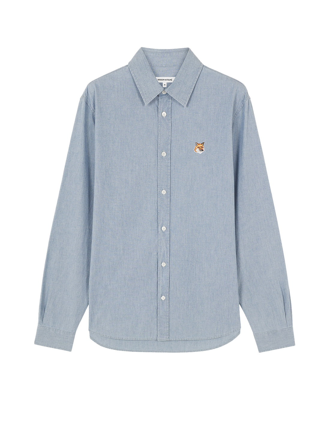 Denim shirt with iconic frontal patch