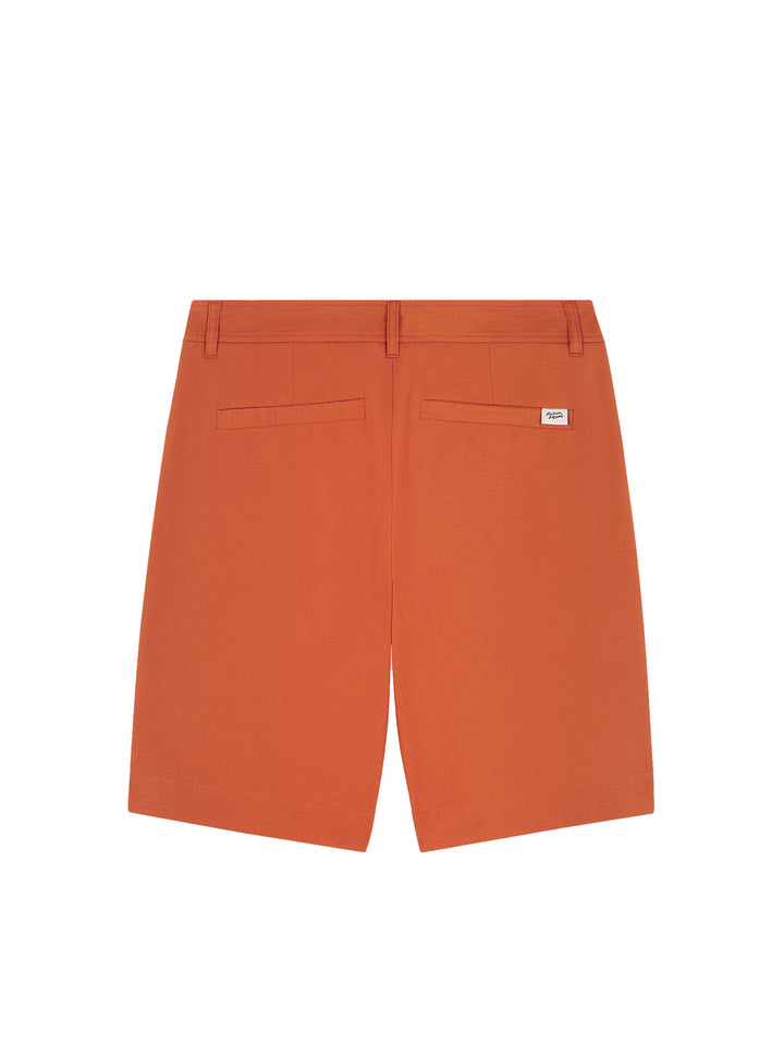 Cotton bermuda shorts with back logoed label