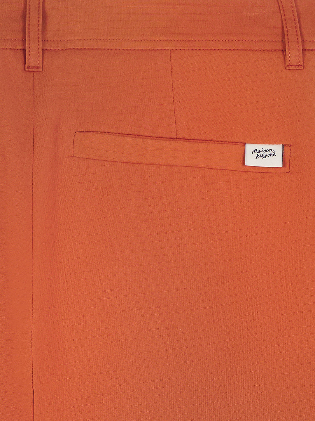 Cotton bermuda shorts with back logoed label