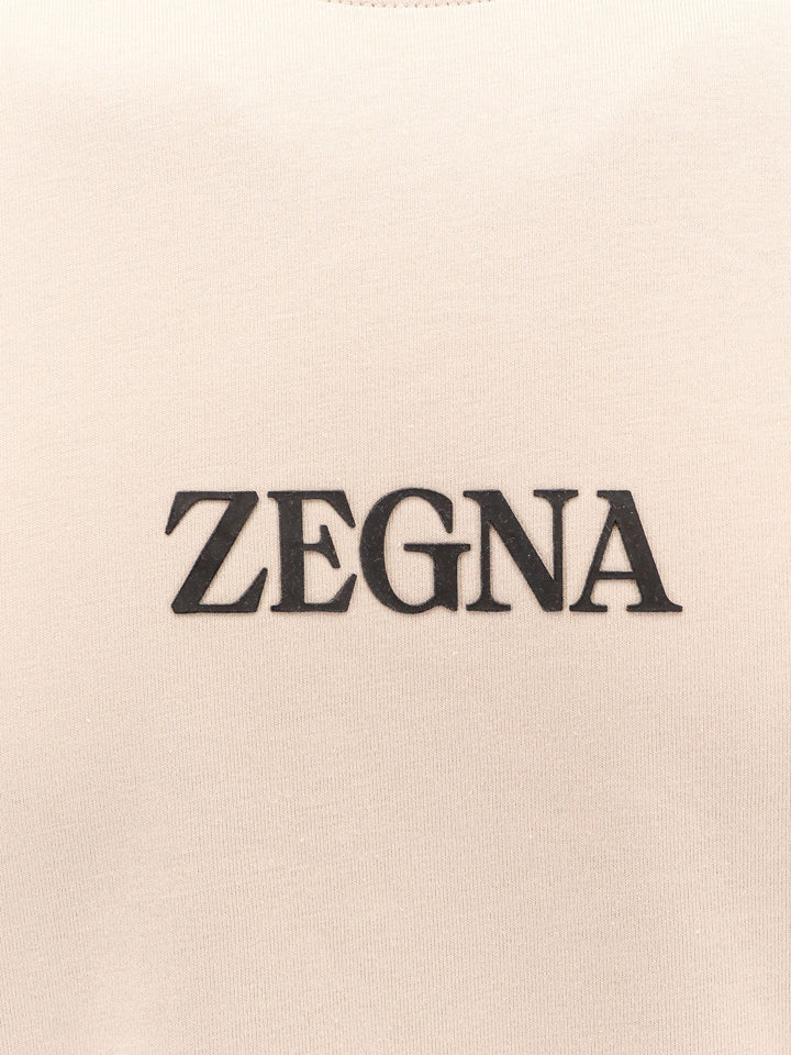 Cotton t-shirt with Zegna print