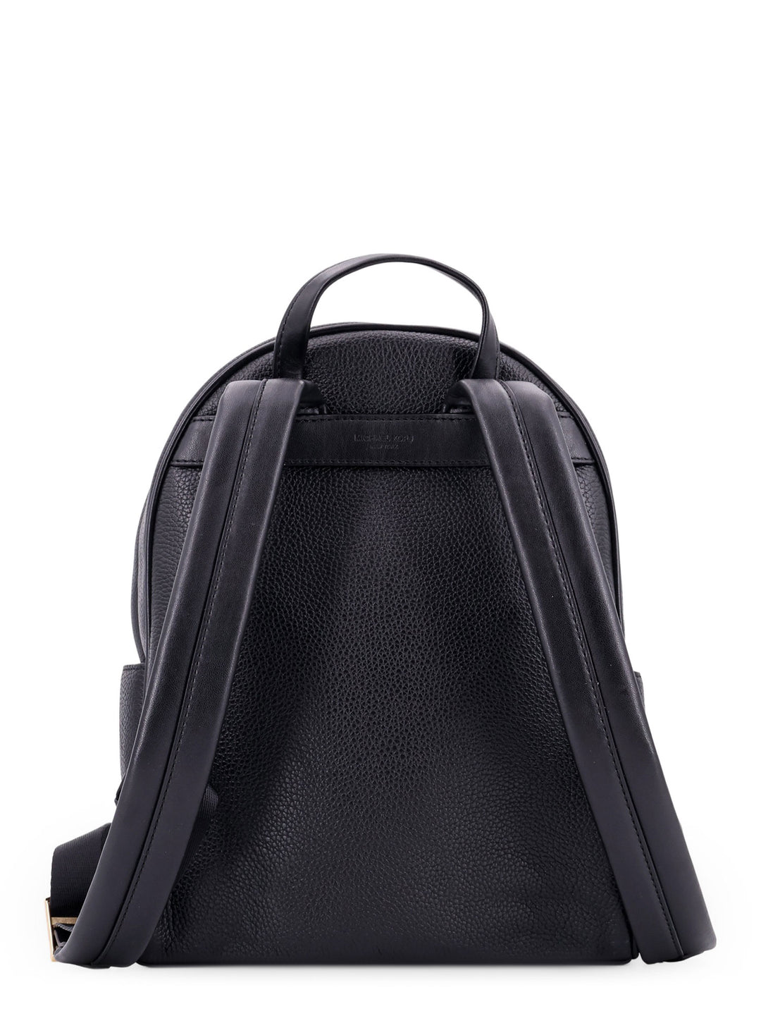 Bex leather backpack with frontal logo patch