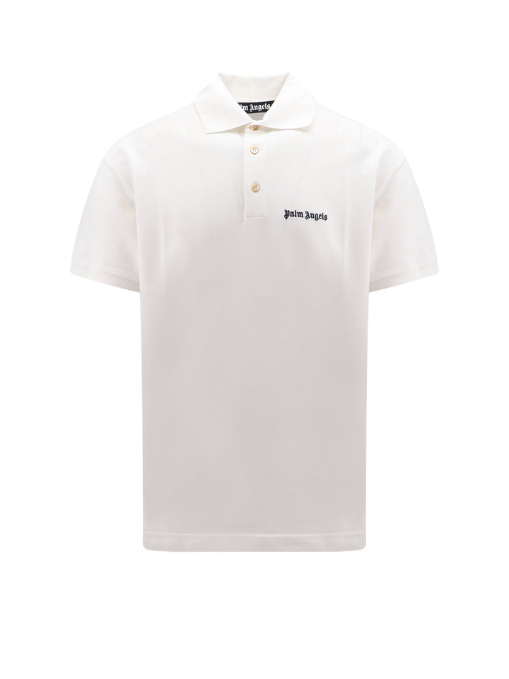 Cotton polo shirt with embroidered logo